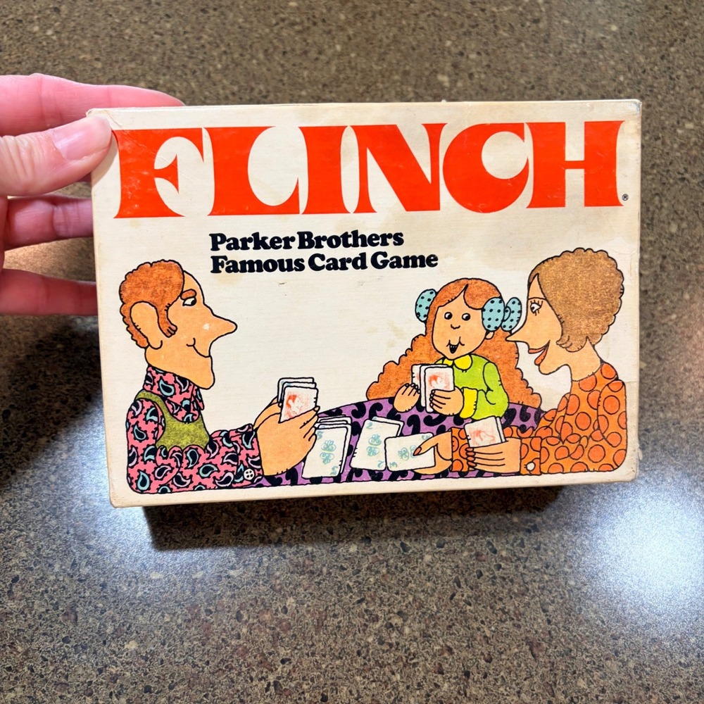 Vintage 1970s Flinch Card Game Parker Brothers No 693 with Box Rules